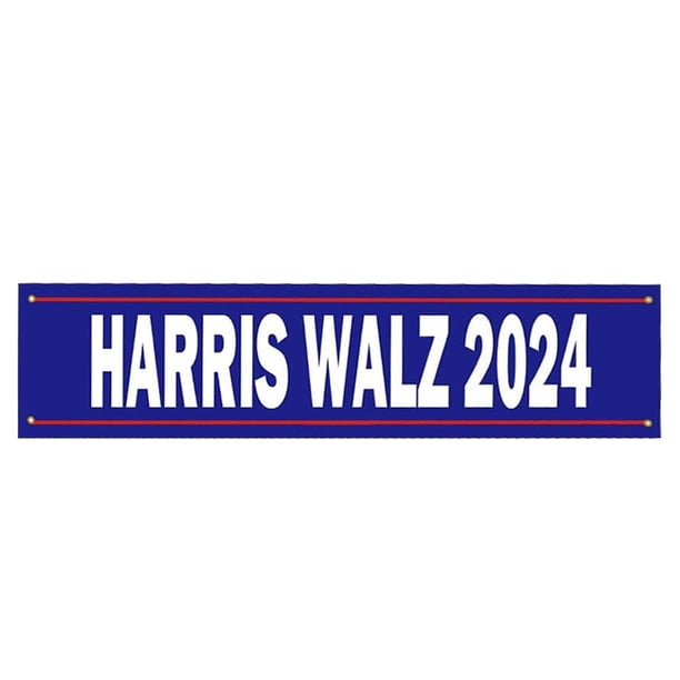 EZLIFE Bandera grande para exteriores de 9,84 pies x 1,64 pies con la imagen de Kamala Harris y Tim Walz 2024, L9D0