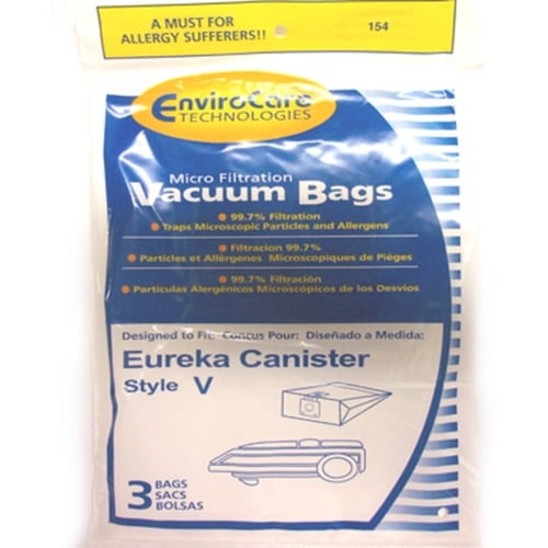 Eureka Canister Vacuum Micro Filtration Type V Paper Bags 3 Pk Part - 154