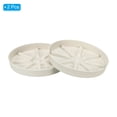 thumbnail image 3 of Uxcell 6 Inch Plant Saucers Tray, Durable Plastic Round Flower Pot Drip Tray, White 2Pcs, White 6 Inch, 3 of 5