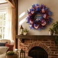 thumbnail image 4 of Nkmbld 250th Anniversary Patriotic Wreath, Red White Blue Hydrangea Flower Wreaths for Memorial Day,Independence Day Wreath for Front Door Wall Window Decor, 4 of 8