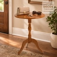 thumbnail image 2 of Decor Therapy Warwick Round Accent Table - 3 Leg Pedestal Side Table for Living Room, Bedroom, Entryway - Traditional Bistro Drink Table, Honeynut, 2 of 6