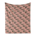 thumbnail image 1 of Floral Soft Flannel Fleece Throw Blanket, Retro Style Hand-Drawn Bouquet of Daisies in Repeating Design Theme, Cozy Plush for Indoor and Outdoor Use, 60" x 80", Dark Taupe White, by Ambesonne, 1 of 6