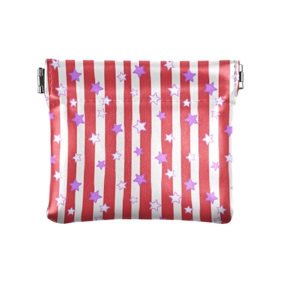 Star Purple Wallet Small PU Leather Change Pouch Wallet for Women