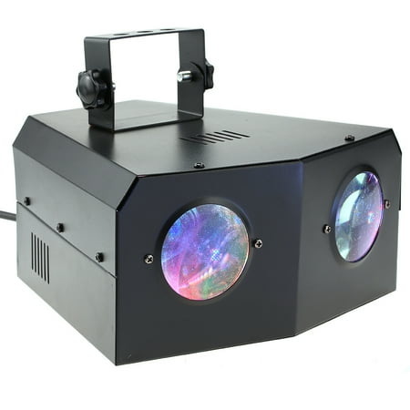 Lixada 18W 120LED Double Eyes RGB Stage Effect Light Support DMX512 Sound Activation for KTV Disco Wedding Club Party
