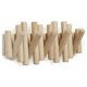 thumbnail image 1 of Wooden Wall Hook with 5 Hooks, Natural Wood, 37.1x16.5x4.4 cm, 1 of 5
