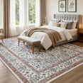 thumbnail image 3 of 5'x7' Area Rugs for Living Room Washable, Large Vintage Boho Non Slip Rug- Oriental Traditional Farmhouse Carpet for Bedrooms Dining Room, Living Room, Office, Home Decor, 3 of 10