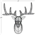 thumbnail image 3 of DecMode Black Metal Head Deer Wall Decor, 3 of 9