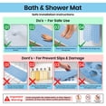 thumbnail image 3 of Lux Decor Collection Bath Tub Mat Non Slip 40 x 16 Inch - Bathroom Shower Mat with Suction Cups - Machine Washable (Clear Blue), 3 of 11