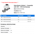 thumbnail image 2 of Brake Master Cylinder 1 - Compatible with 1987 - 1993 Ford Mustang - Autopart Premium, 2 of 2