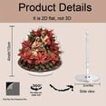 thumbnail image 2 of Rotating acrylic standee features the holy family surrounded by vibrant poinsettias and holly on a round base with stunning details, 2 of 7