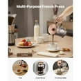 thumbnail image 6 of KFFKFF French Press Coffee Maker, 34 oz / 1L Borosilicate Glass Coffee and Tea Brewer with Stainless Steel Filter, Large Glass Press for Cold Brew, Camping, Travel, Home, and Kitchen, Copper Finish, 6 of 9