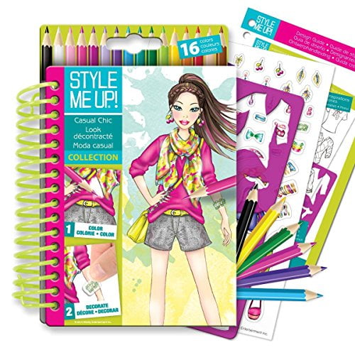 Download Style Me Up Fashion Design Coloring Book For Girls Set Of Pencils And Stickers Urban Chic Collection Smu 1477 Walmart Canada