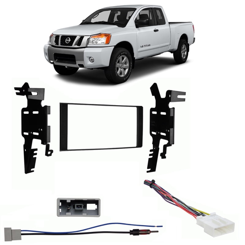 Fits Nissan Titan 20132014 Double DIN Harness Radio Dash Kit