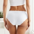 thumbnail image 2 of 12 Pack Underwear for Women Seamless Hipster Ice Silk Stretchs Panties,White,L, 2 of 4