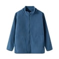 thumbnail image 3 of Abtuhar Boys and Girls Fall Winter Casual Outerwear and Jackets Solid Fleece Zip‑up Coat with Side Pockets for 1‑15 Years, 3 of 5