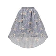 thumbnail image 5 of Girls Dress Gray Flower Hi-lo Style Halter Sleeveless Summer Sundress 6 Years, 5 of 7