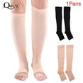 thumbnail image 2 of Elastic Open Toe Knee High Stockings Calf Compression Stockings Varicose Veins Treat Shaping Graduated Pressure Stockings As Pic Show P, 2 of 6