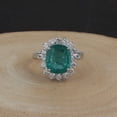thumbnail image 5 of Genuine Emerald Solid 18 Kt White Gold SI Clarity HI Color Round Diamond Promise Ring, 5 of 5