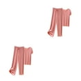 thumbnail image 2 of Qarigey Women Ice Silk Pajama Set Soft Comfortable Pants Loose Waist Elastic V-neck Loungewear Pieces Cotton Two T-Shirt Rosa 4XL 2Conjunto, 2 of 6