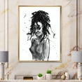 thumbnail image 2 of Designart 'Black and White Portrait of African American Woman V' Modern Framed Canvas Wall Art Print, 2 of 5