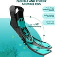 thumbnail image 6 of Daretodo Mask Fins Snorkel Set, Snorkeling Gear for Adults, Panoramic View Snorkel Mask Anti-Fog, Adjustable Dive Flippers, Dry Top Snorkel and Travel Bag, Scuba Gear for Swimming Snorkeling Diving, 6 of 8