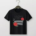 thumbnail image 2 of THDHVS Boys Summer T-shirts,Toddler Casual Tops,Short Sleeve Crew Neck Boys T-Shirt with Chest Print Soft Cotton Shirts Black 6-7 Years, 2 of 5