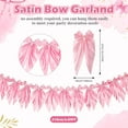 thumbnail image 2 of Dalrosia Bow Garland Banner for Bachelorette Party Decorations Satin Ribbon Bow Knot Hanging Garland Banner Red Coquette Birthday Decor for Bridal Shower Wedding Engagement Party Supplies Favors, 2 of 5