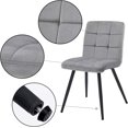 thumbnail image 5 of Duhome Velvet Dining Chairs Set of 4, Modern Upholstered Side Chairs Set Gray, 5 of 8