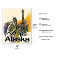 thumbnail image 2 of Southeast Alaska - Native Americans - Tribal Totem Poles - Alaska Airlines - Vintage Airline Travel Poster c.1974 - Fine Art Matte Paper Print (Unframed) 16x20in, 2 of 4