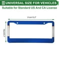 thumbnail image 4 of Marco de Placa de Matrícula de Acero Inoxidable para Automóvil Delante Detrás Soporte de Placa de Matrícula 2 Agujeros Azul Horneado 1 Pc Marco Ancho de Agujero Redondo, 4 of 7