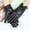 Black, variant on haxmnou fashion lace butterfly embroidery lined gloves womens lambskin leather driving gloves