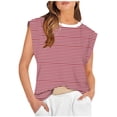 thumbnail image 2 of YHAJDS Womens Summer Tank Tops Sleeveless Casual Shirts Printed Round Neck Sleeve Loose Top, 2 of 3