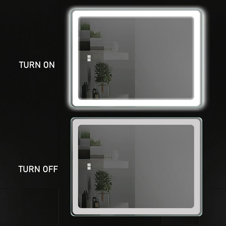 Neutype LED Mirror 36x28 Rectangle Bathroom Mirror - Walmart.com