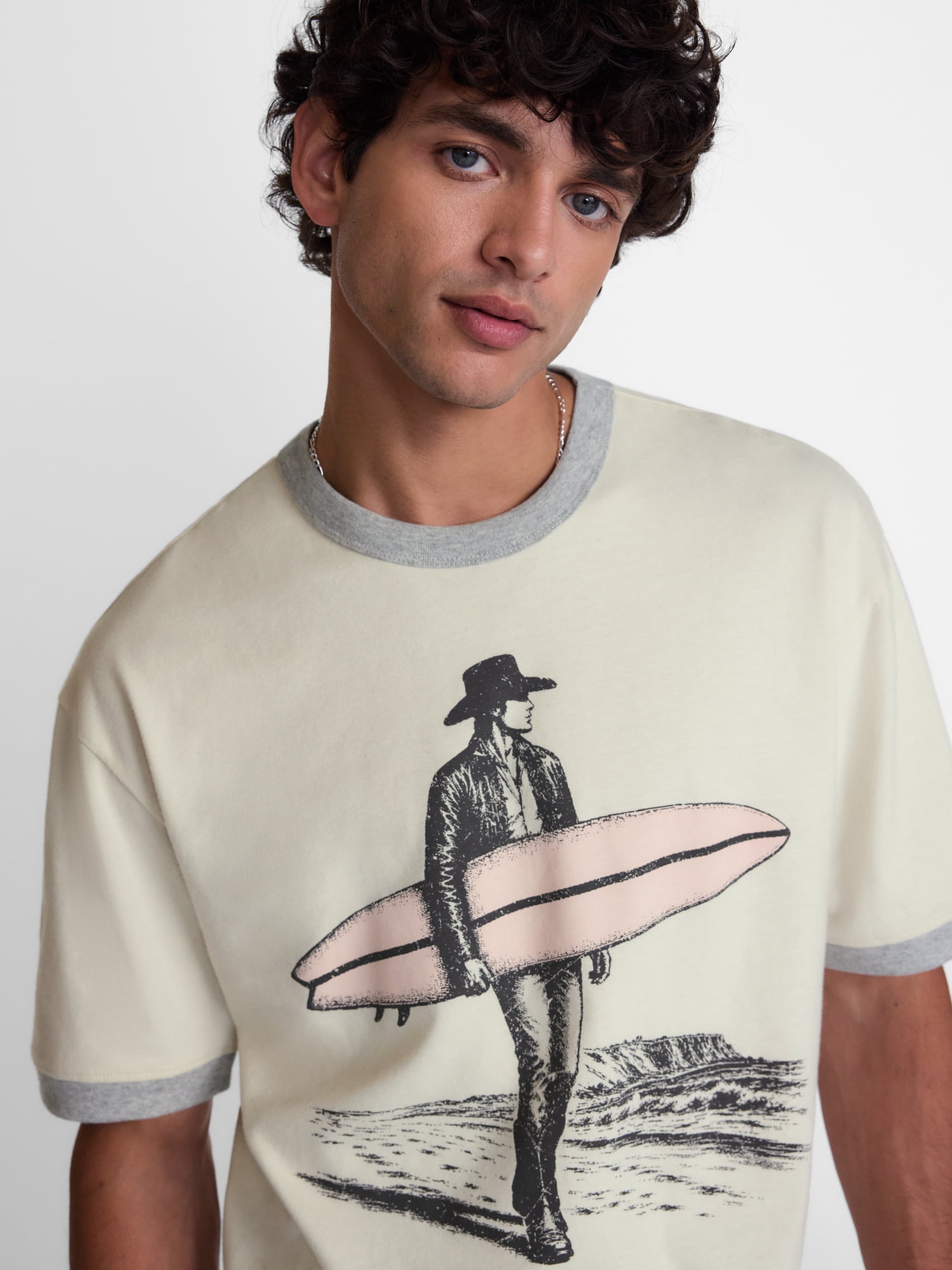 No Boundaries Cotton Ringer Tee, Men's & Big Men’s XS-3XL