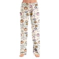 thumbnail image 2 of Womens Halloween Pj Pants Cute Pumpkin Print Elastic Waist Sleepwear Halloween Casual Cozy Bottoms Pajamas, 2 of 9