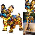 thumbnail image 2 of HzyK 2025 Novelty Corgi Lamp Dachshund Lamp, Vintage Stained Glass French Bulldog Lamp, Animal Series Art Night Light for Home Decor, 2 of 7