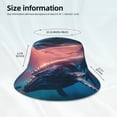 thumbnail image 3 of Cauagu Sunshine Ocean Whale for Unisex Bucket Hat,Outdoor Summer Beach Fishing Sun Hat Hot Summer Reflective Bucket Hat Fun Outdoor Vacation Hat for Men and Women, 3 of 6
