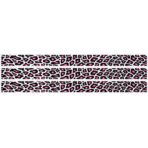 Leopard Print Hot Pink Black and White Wall Borders / Wall Decals / Stickers