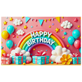 thumbnail image 6 of Colorful Cloud Star Balloon Rainbow Happy Birthday Banner Party Decoration Backdrop for Birthday Party Celebrations Photography Props Kids Parties, 6 of 8