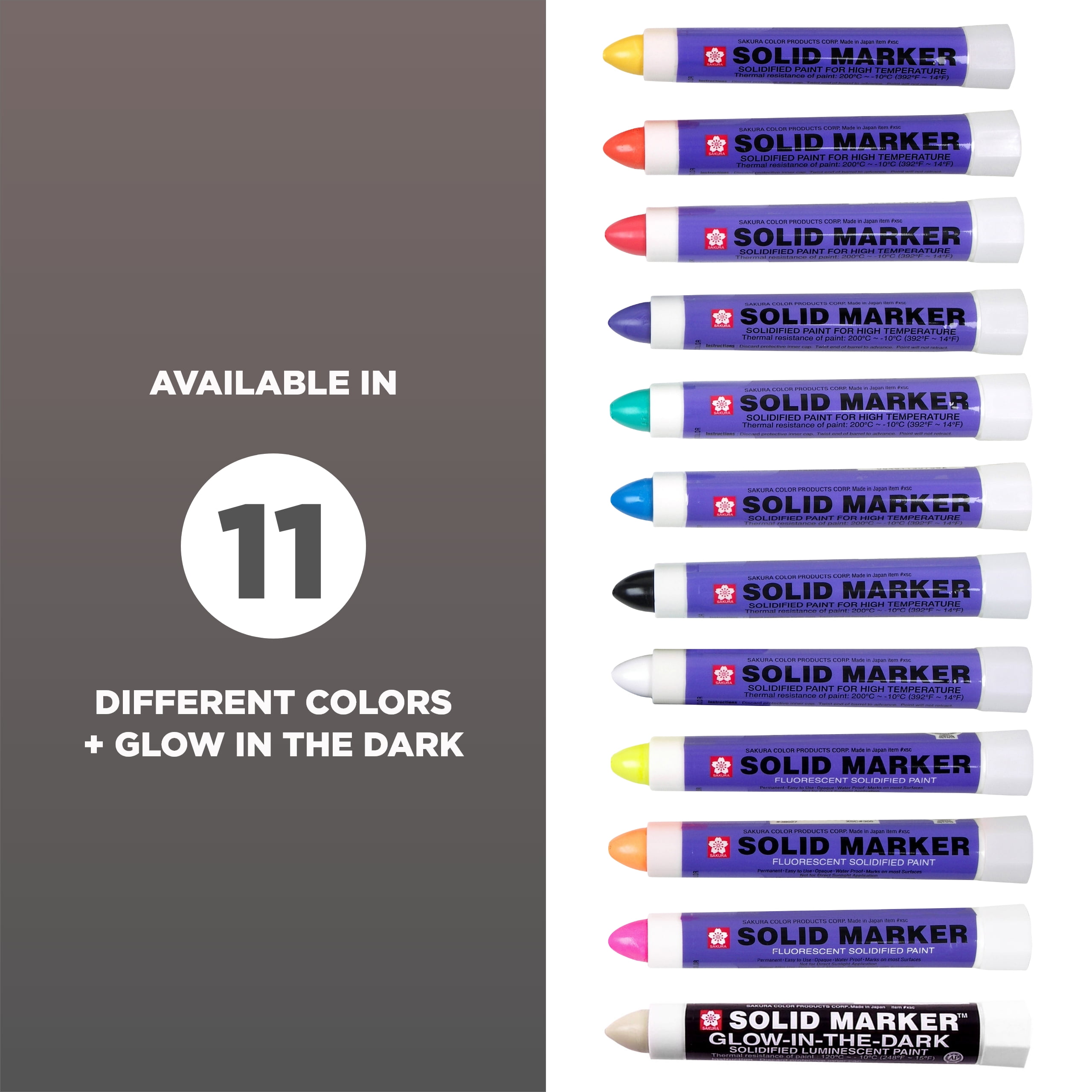 Sakura Solid Paint Markers - Permanent Marker Paint Pens - Window, Wood, & Glass Marker - Black Paint - 12 Pack