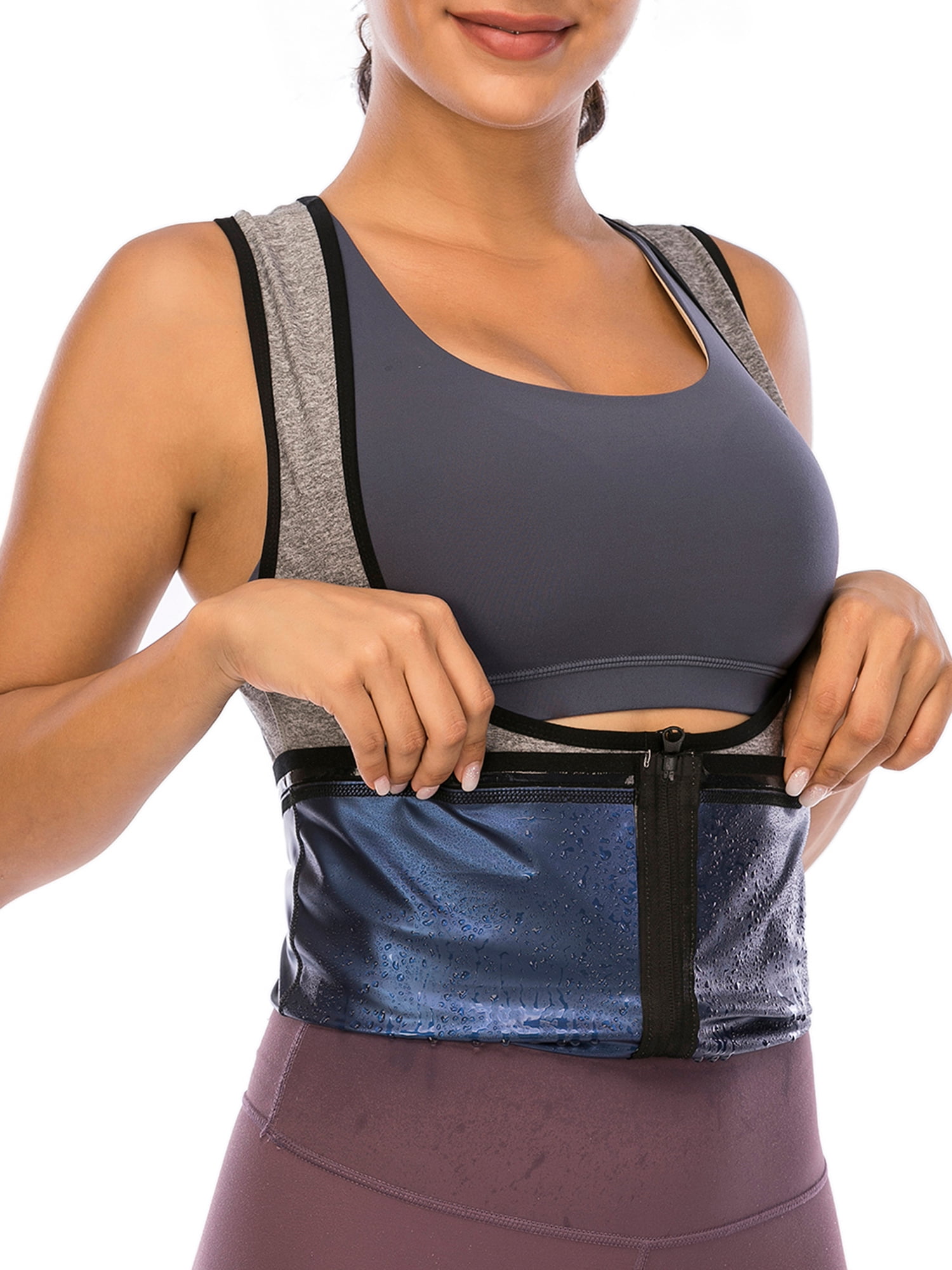 Lelinta Sweat Vest for Women Neoprene Sauna Suit Tank Top Vest with Adjustable Shaper Trainer Belt