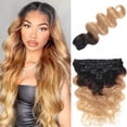 thumbnail image 1 of Extensiones de pelo con clip LUMIERE 1B/4/27 Ombre Body Wave, 120 g, 1 of 7