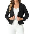 thumbnail image 1 of Blazer de Negocios INSPIRE CHIC para Mujeres, Chaquetas de Traje Casual Elegante de Oficina, S Negro, 1 of 6