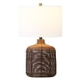 thumbnail image 4 of Evelyn&Zoe Jolina 20.5" Tall Petite/Rattan Table Lamp with Fabric Shade in Umber Rattan/White, 4 of 7