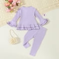 thumbnail image 3 of SNKSDGM Girls Going Home Outfit Baby Girl Knitted Baby Girl Outfits 6-9 Months Spring Toddler Girls Stretchy Strip Gown Long Sleeve Comfortable Pants Outfits 3-4 Years, 3 of 8