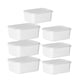 thumbnail image 1 of Kearding Contenedores de almacenamiento transparentes - Organización fácil Tapa transparente Grado alimenticio Apilable Blanco lechoso 7 Type2 NO2, 1 of 6