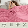 thumbnail image 5 of Amelie Home Faux Fur Throw Blanket – Soft Fluffy Striped Plush for Couch or Bed, 5 of 5