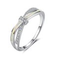 thumbnail image 1 of FDLK mujeres lujo aleación dedo banda incrustaciones anillo joyería regalo Tan Jianjun unisex, 1 of 2