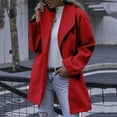 thumbnail image 2 of adviicd Casual Jackets for Juniors Women's Wool Thin Jacket Coat Trench Jacket Coat Warm Solid Long Jacket, 2 of 5