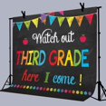 thumbnail image 3 of 7x5ft Welcome Back to School Backdrop Watch Out 3rd Grade Here I Come First Day of School Background Welcome Back Classroom Party Decorations Banner Photo Booth Props, 3 of 3